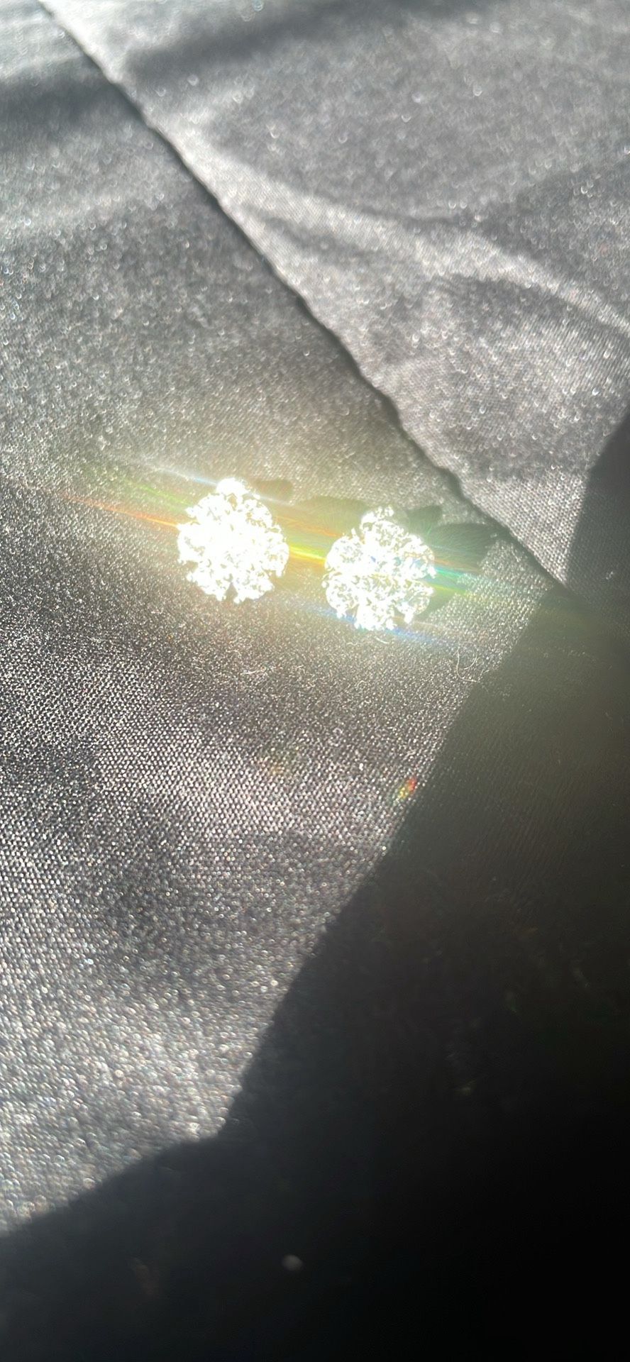 Moissanite flower earrings 