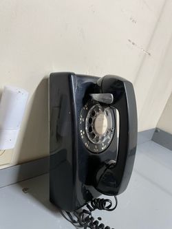 Vintage Black Rotary Wall Phone