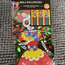 Dia De Los Muertos Hanging Catarina Decoration 3 pcs