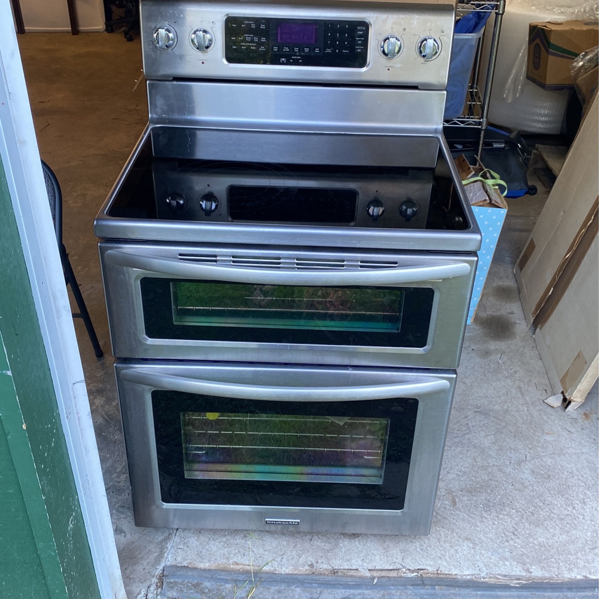 Kitchenaid Appliances Kitchenaid KERS505XSS Architect Series II 30" Freestanding Electric Range with 5 Radiant Elements, 6.7 cu. ft. Double Oven