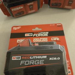 Milwaukee 8.0 M18 FUEL batteries 