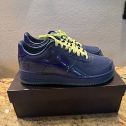 Nike Air Force 1 Low Patent Leather Mystic Navy Grape IO4489-400 Men’s Size 10 Brand New