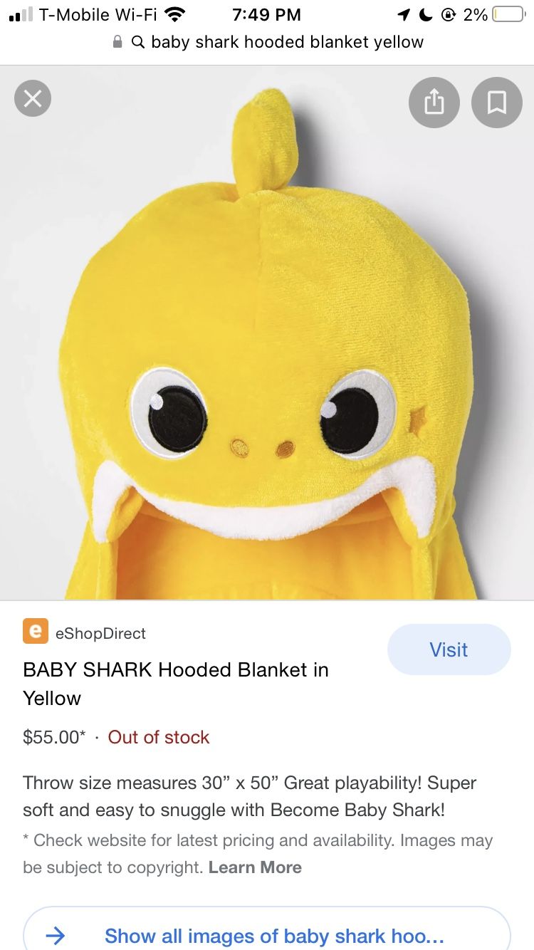 Baby shark hooded blanket new arrivals