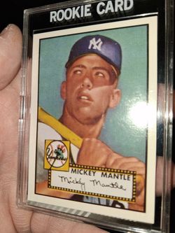 SIGNED MICKEY MANTLE REPRINT PLUS ANOTHER MANTLE CARD FOR 1 SALE PRICE