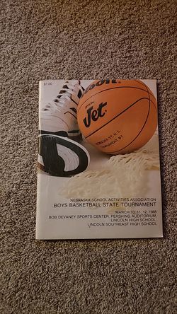 1988 Vintage Boys Basketball Nebraska state Collectible Magazine