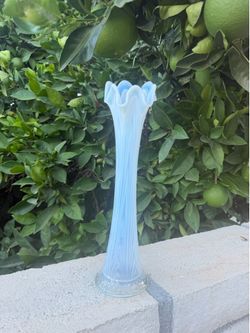 Vintage fenton swung vase opalescent