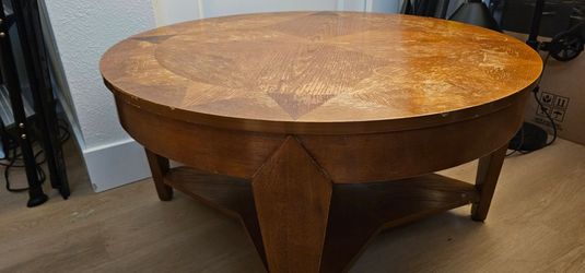Round vintage coffee table