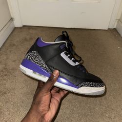 Jordan 3 Court Purple Size 10 $150‼️