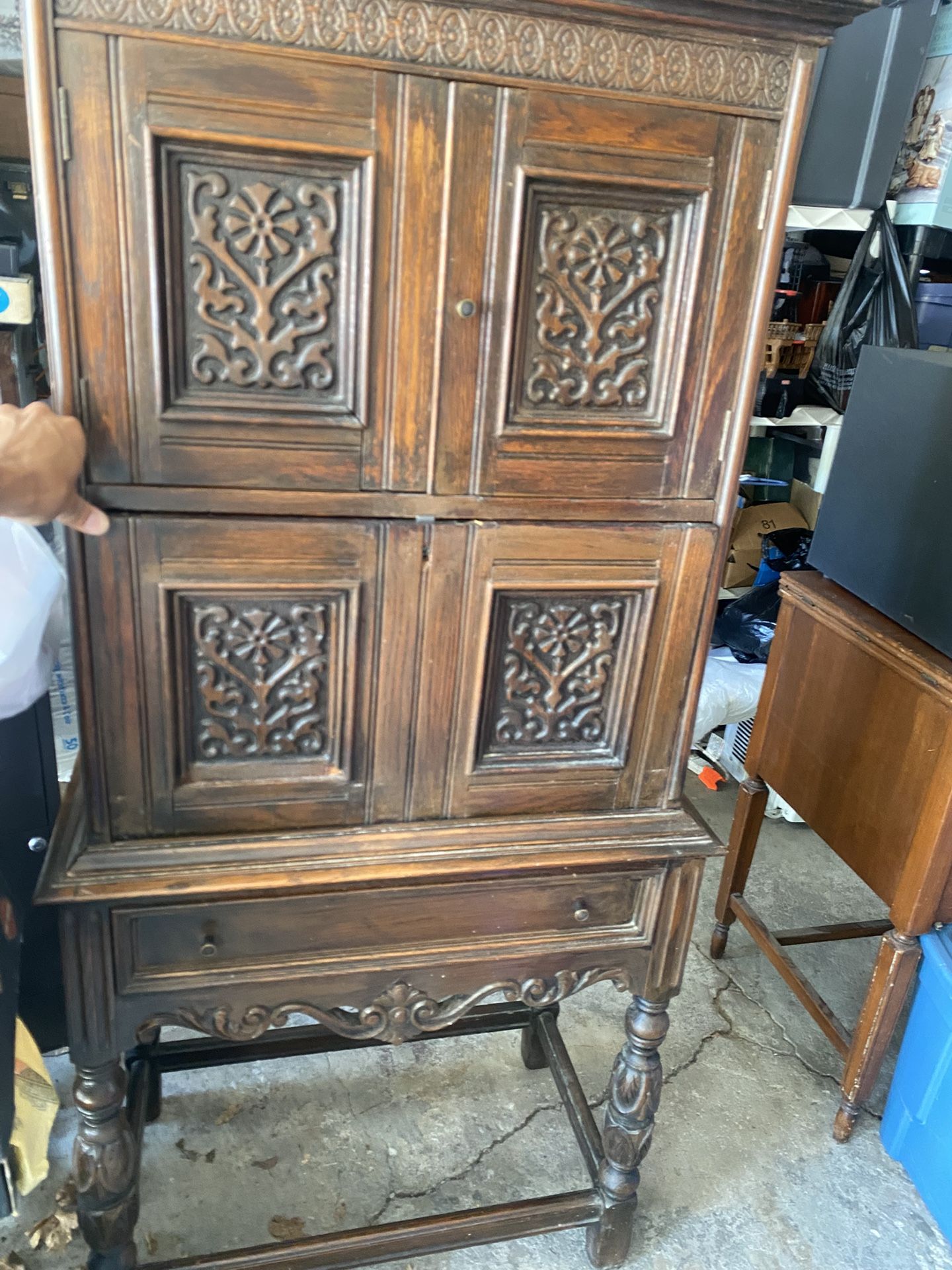 antique Jacobean cabinet By Rockford Furniture 