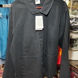 NEW Nike Life Chore Coat Canvas Denim Jacket BLACK Men's Size Large NWT
