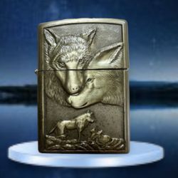 Vintage Lighter -wolves 