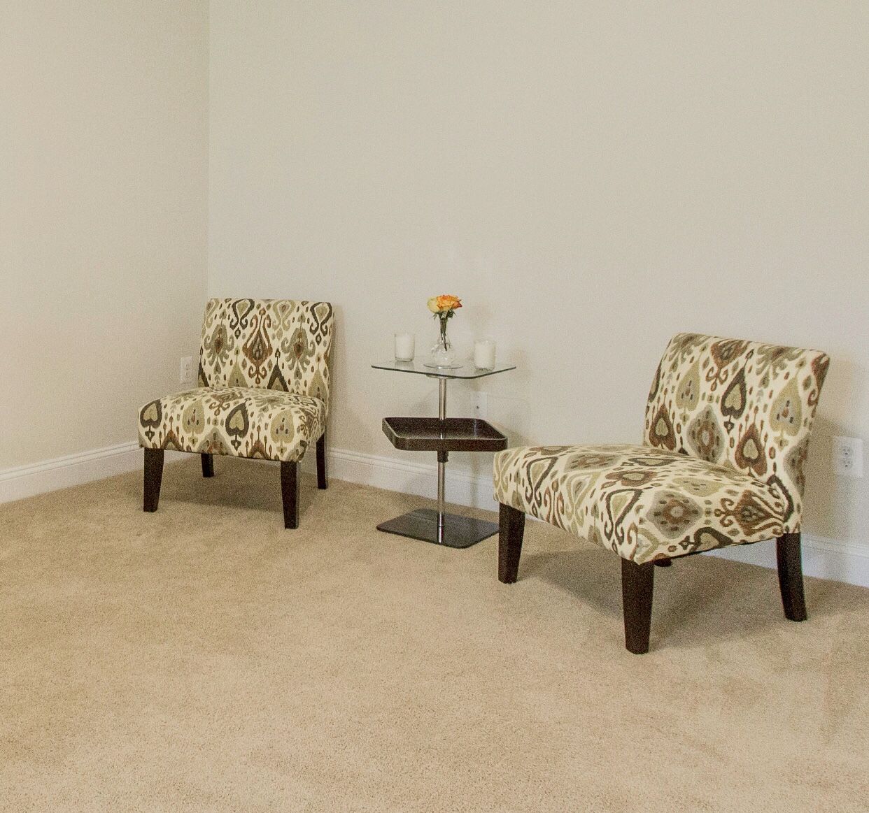 2 Slipper Chairs and End Tables