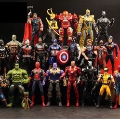Marvel Dc Lot Action Figures 24 Pieces with Laser (Brand New) 6.3” Tall