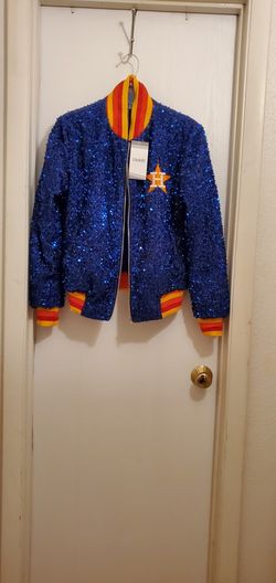 HOUSTON  ASTROS  WOMAN  SEQUIN RETRO RAINBOW  JACKET 
