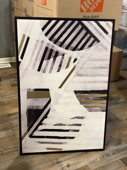 2Abstract Canvas Wall Art Black Frame