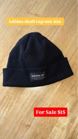 Adidas black skull cap one size