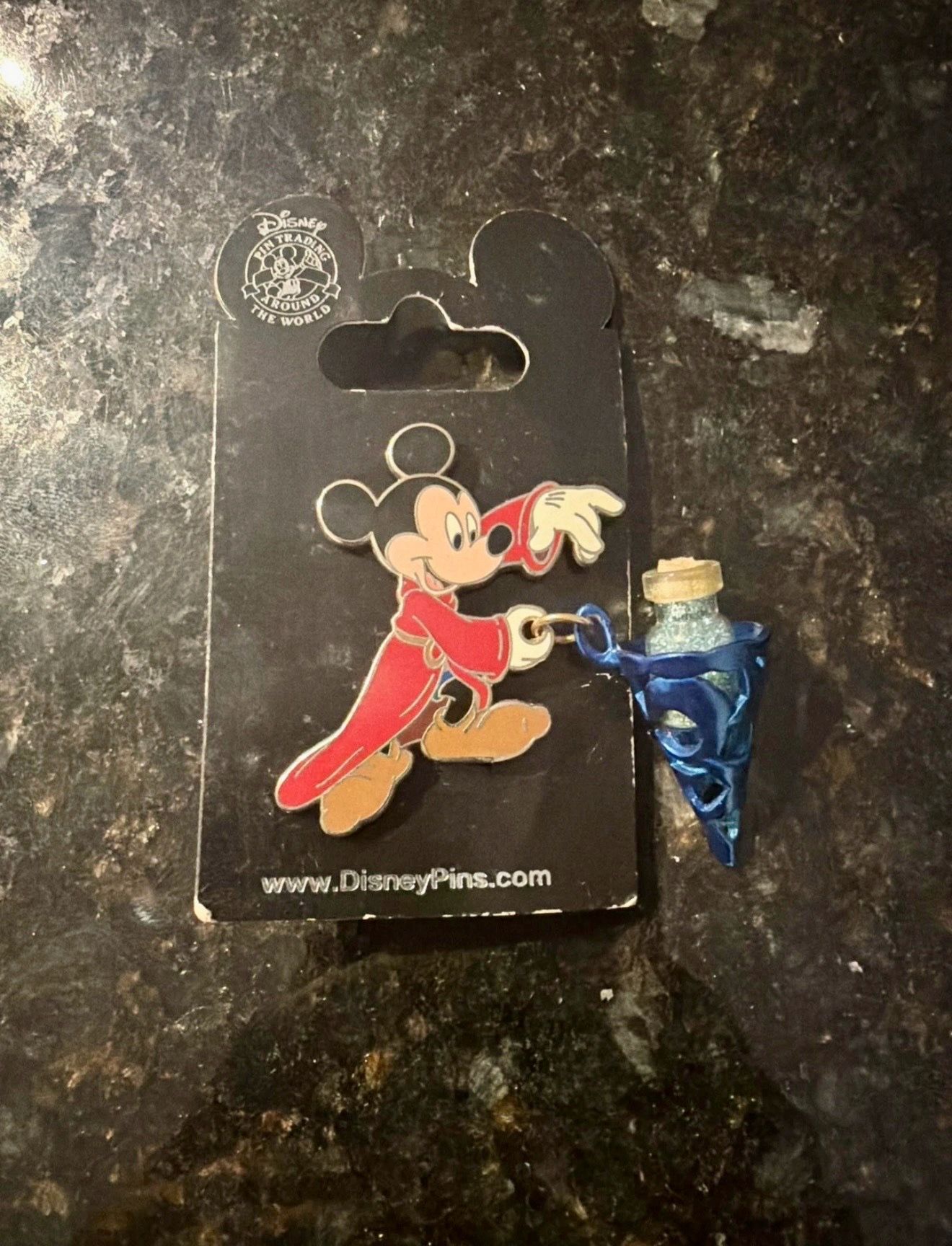 Disney Parks Fantasia Sorcerer Mickey Mouse w/ Magic Dust Disneyland Pin