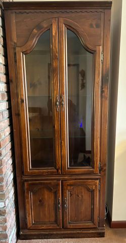 Set of 2 Cabinets - Glass Door/Display & Storage