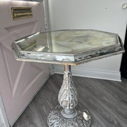 Vintage Mirrored Side Table 