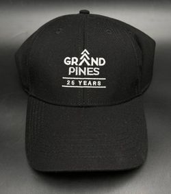 Grand Pines 25 Years Antigua Mens Golf Hat Cap Adjustable Black White