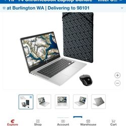 HP 14 In. Chromebook Bundle-intel Celeron 1080p. t