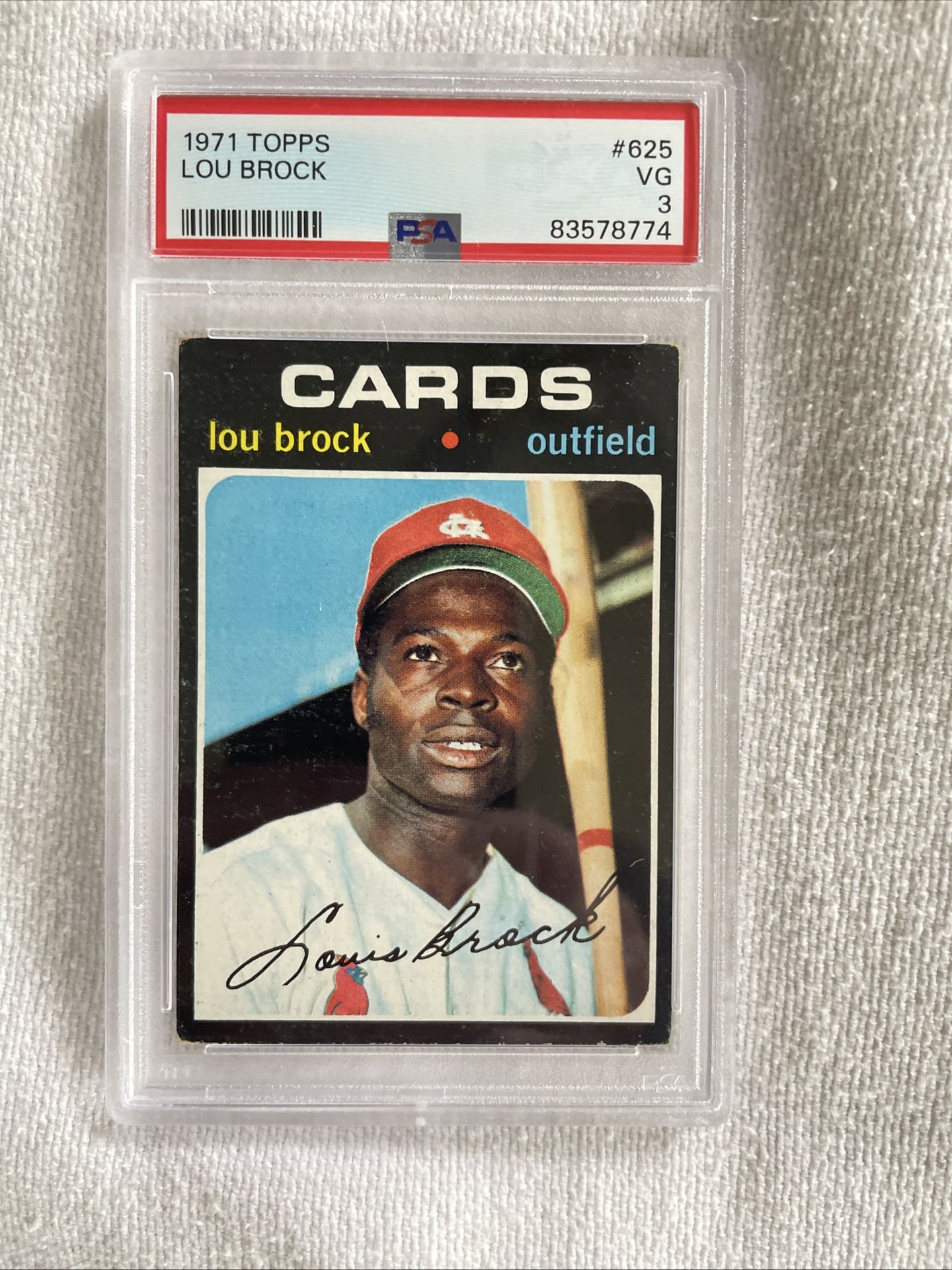 1971 Topps Lou Brock #625 (PSA 3)