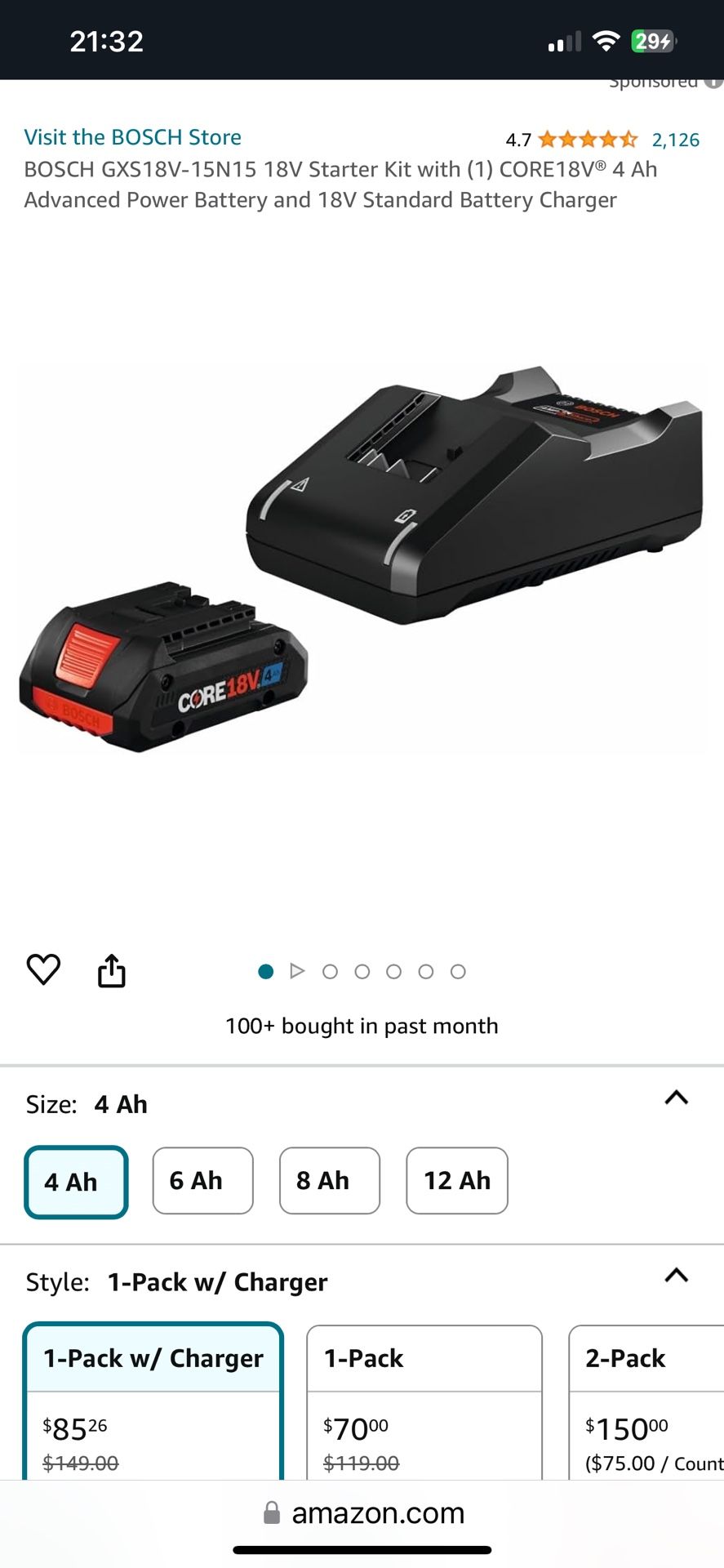 Bosch Battery And Charger 