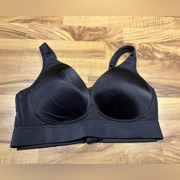 Jockey Forever Fit V-Neck Molded Cup Bra Wireless Size XL Black