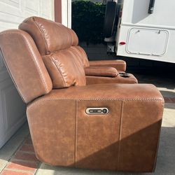 Light  Brown/Tan Leather Couch