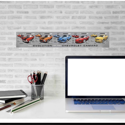 XL  The evolution of the Camaro metal sign official GM product