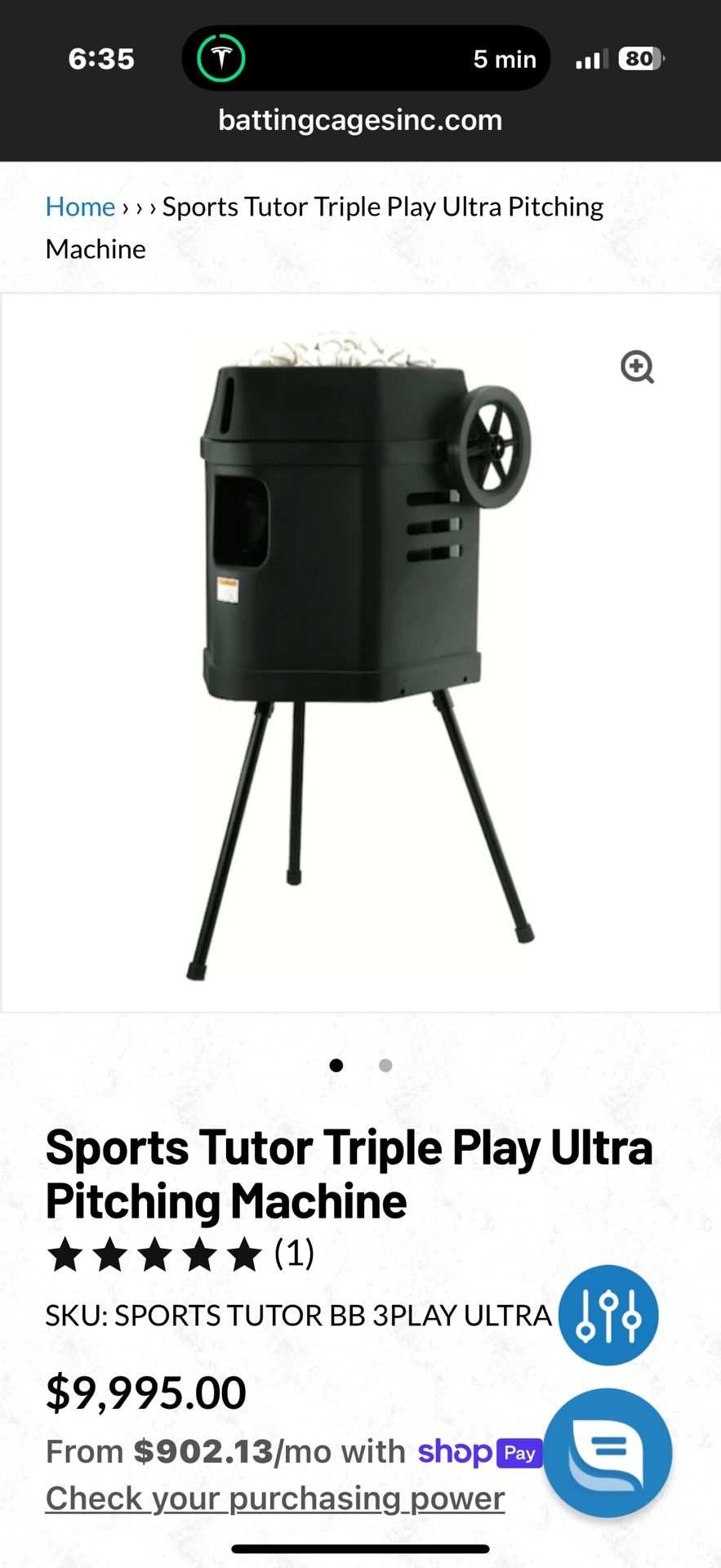 Sports Tutor Triple Play Ultra Pitching Machine