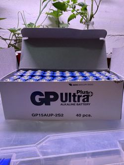 GP Ultra Plus AA Alkaline Batteries 40-Pack