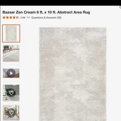 Bazaar Zen Cream Rug 10’ X 8’ Abstract 