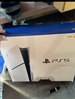 Sony PlayStation 5 Slim Disc Edition with 2 DualSense Controllers and charging dock