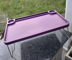 Folding multi purpose lap table tray