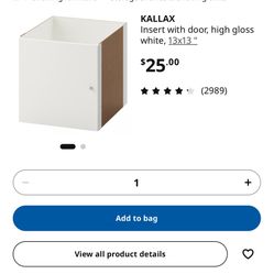 IKEA White Kallax door insert