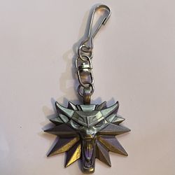 Official Witcher 3 Wild Hunt Collector's Promo Keychain Wolf Medallion Pendant