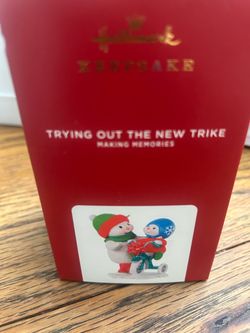 Hallmark Keepsake Ornament Trying Out the New Trike