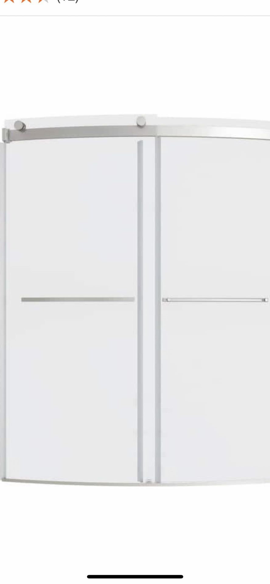 American Standard Ovation Curve 60 in. W x 72 in. H Sliding Frameless Barn Shower Door in Brushed Nickel