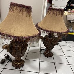 Pair Of Rare Vintage Table Lamp Decoration Home Decor Lights 