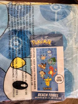 Soft Beach Towel Pokémon Pikachu * New