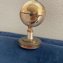 Novelty, brass, world map, cigarette lighter vintage from 1960s