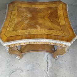 Wood Coffee Table 25 3/4 Tall X 27 X 21 3/4