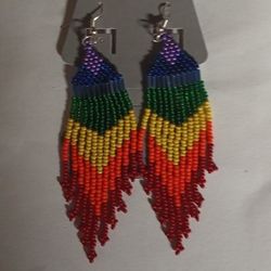 Hand Made Beaded Earrings 