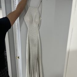 Silver/white Dress