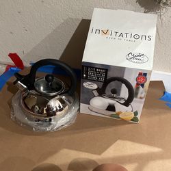 INVITATIONS 2- 1/2 Whistling Tea Kettle