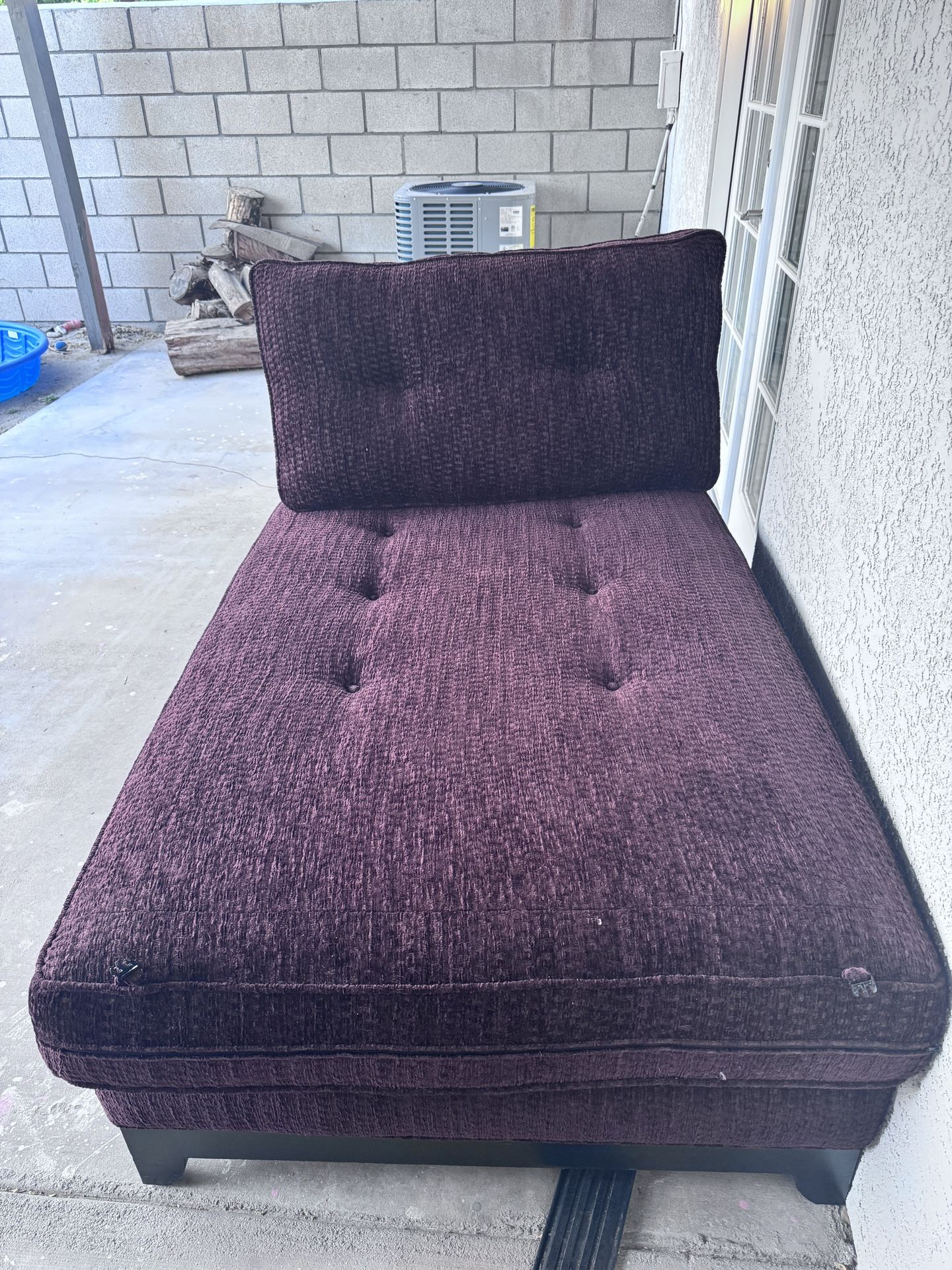 Wine Red Lounge Chaise Chair