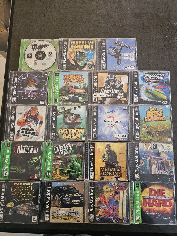 Playstation 1 Games! 19 Game Lot!