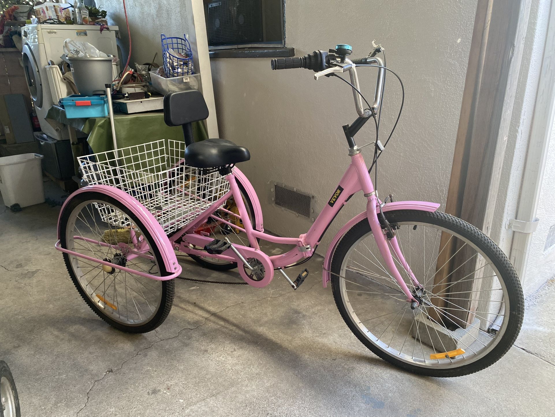 VEVOR Foldable Tricycle Adult 26'' Wheels Adult Tricycle Speed