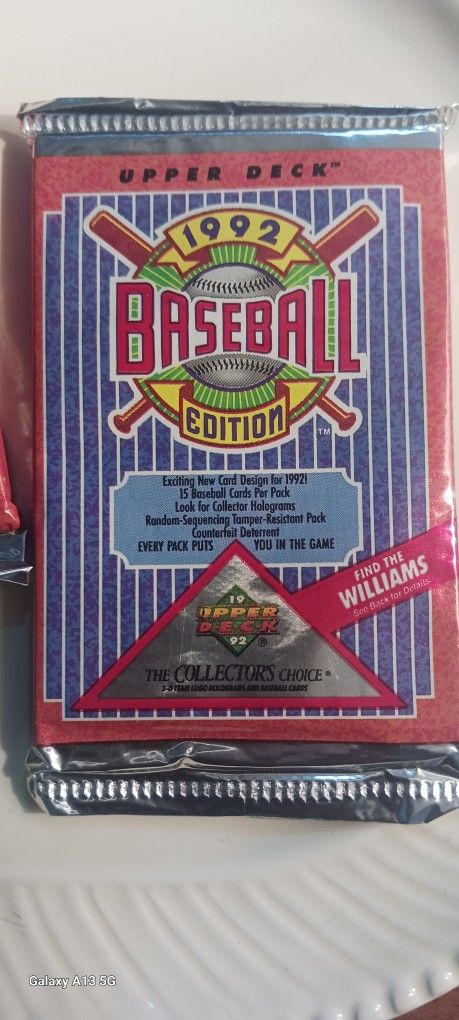 1992 Unopened Baseball Cards Pack's